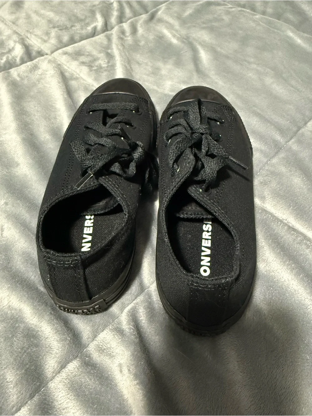 Converse Kids Black Low Top Canvas Sneakers
